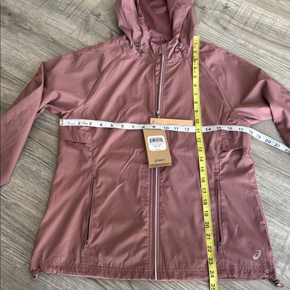 Asics Woven FZ Hooded Run Jacket XS NWT - Picture 8 of 11